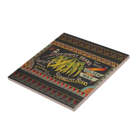 Pflanzliches Land mit String Bean Fliese (Seite)