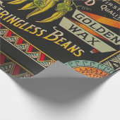 Pflanzliches Land mit String Bean Geschenkpapier (Ecke)