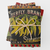 Pflanzliches Land mit String Bean Geschenkpapier Set (Beispiel)