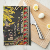 Pflanzliches Land mit String Bean Geschirrtuch (Viertel Falte)