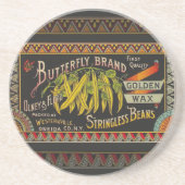 Pflanzliches Land mit String Bean Getränkeuntersetzer (Vorne)