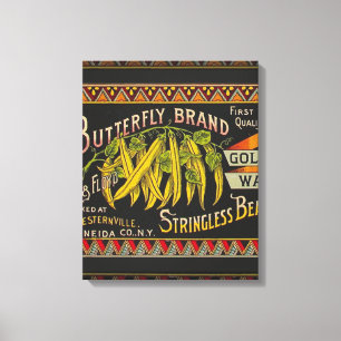 Pflanzliches Land mit String Bean Leinwanddruck