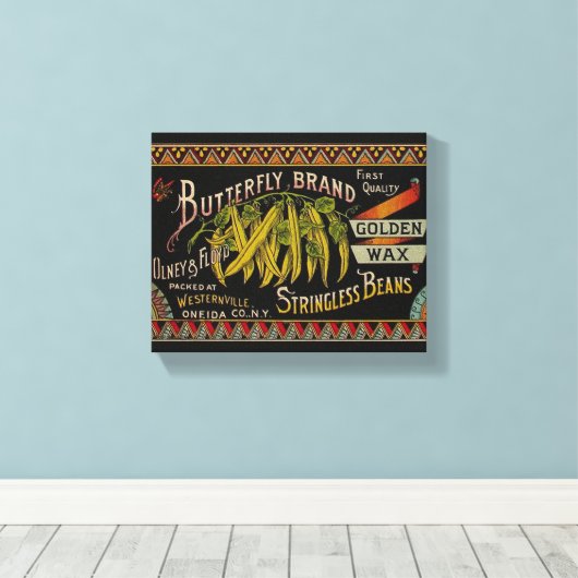 Pflanzliches Land mit String Bean Leinwanddruck (Insitu (Holzboden))