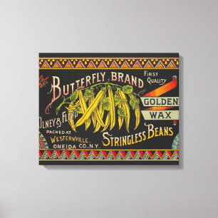 Pflanzliches Land mit String Bean Leinwanddruck