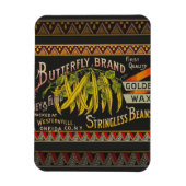 Pflanzliches Land mit String Bean Magnet (Vertikal)