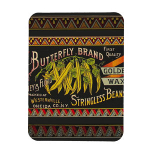 Pflanzliches Land mit String Bean Magnet