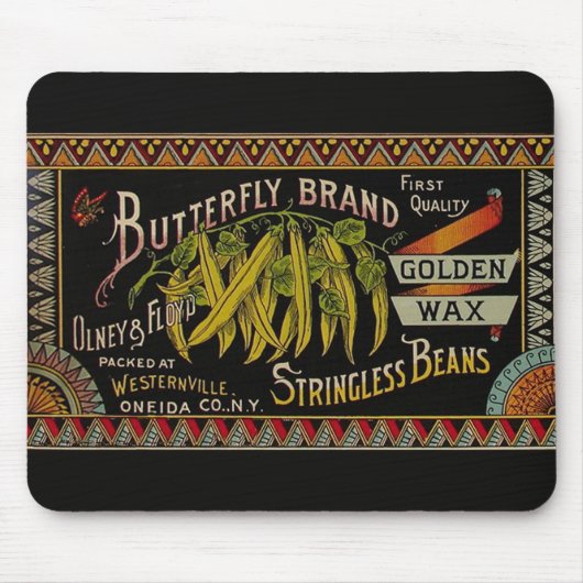 Pflanzliches Land mit String Bean Mousepad (Vorne)