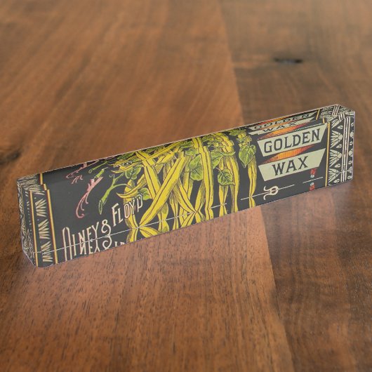 Pflanzliches Land mit String Bean Namensplakette (Seite)