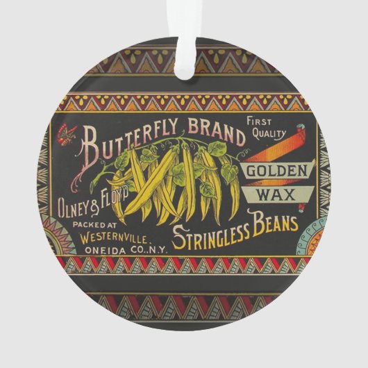 Pflanzliches Land mit String Bean Ornament (Rückseite)