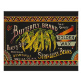 Pflanzliches Land mit String Bean Poster (Vorderseite)