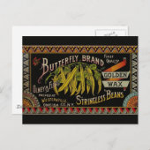 Pflanzliches Land mit String Bean Postkarte (Vorne/Hinten)
