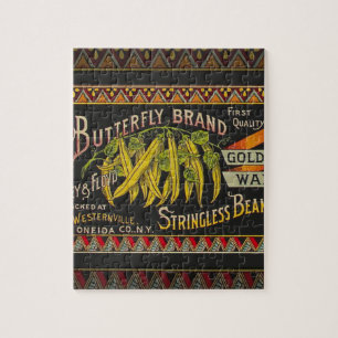 Pflanzliches Land mit String Bean Puzzle