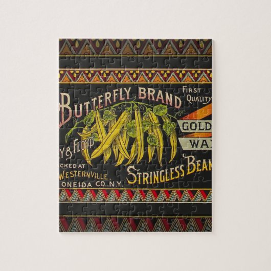 Pflanzliches Land mit String Bean Puzzle (Vertikal)