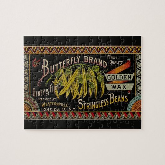 Pflanzliches Land mit String Bean Puzzle (Horizontal)