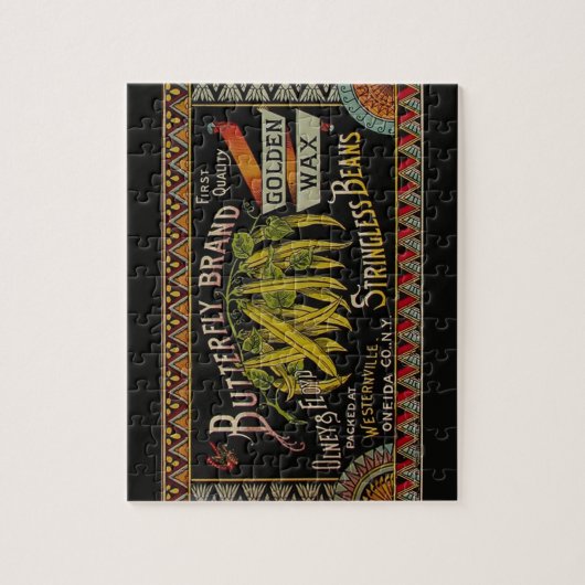 Pflanzliches Land mit String Bean Puzzle (Vertikal)