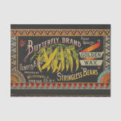 Pflanzliches Land mit String Bean Seidenpapier (Vorderseite)