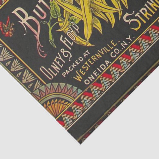 Pflanzliches Land mit String Bean Seidenpapier (Ausschnitt)