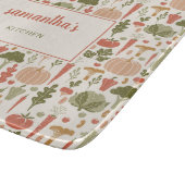 Pflanzliches Muster Personalisierter vegetarischer Schneidebrett (Ecke)