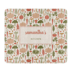 Pflanzliches Muster Personalisierter vegetarischer Schneidebrett