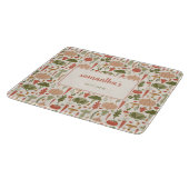 Pflanzliches Muster Personalisierter vegetarischer Schneidebrett (Ecke)