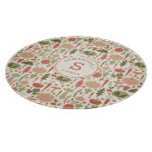 Pflanzliches Muster Personalisierter vegetarischer Schneidebrett (Ecke)