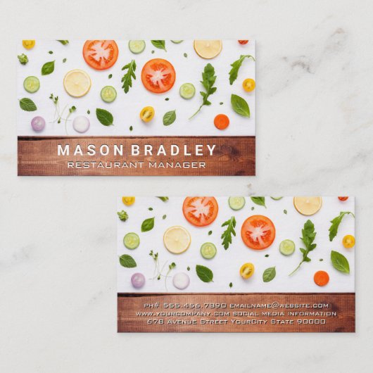 Pflanzmuster | Holz Visitenkarte (Vorne/Hinten)