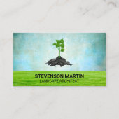 Pflanzter Baum | Rasenflächen | Landflucht Visitenkarte (Vorderseite)