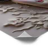 Pflaster 3-dimensionaler japanischer Geisha Poster (Ecke)