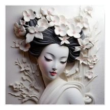 Pflaster 3-dimensionaler japanischer Geisha