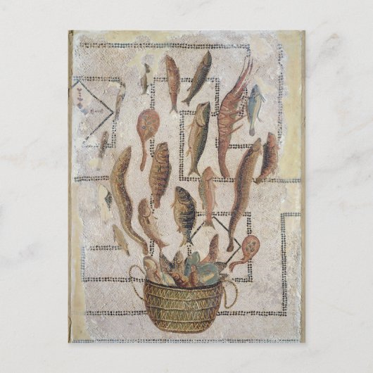 Pflaster, auf dem Fische dargestellt sind, die aus Postkarte (Vorderseite)