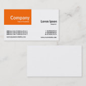 Pflaster im Quartal - orange und weiß Visitenkarte (Vorne/Hinten)