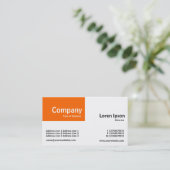 Pflaster im Quartal - orange und weiß Visitenkarte (Stehend Vorderseite)