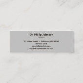 Pflaster Mini Visitenkarte (Rückseite)