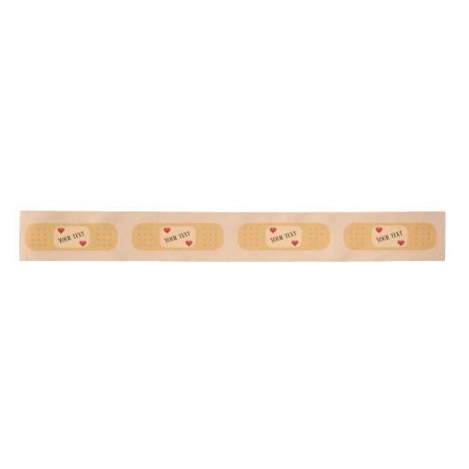 Pflaster mit individuellem Text Satinband (Vorderseite)