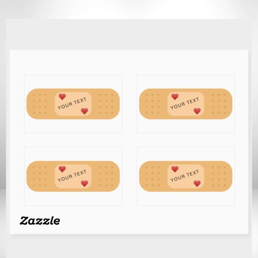 Pflaster mit personalisierbarem Text Aufkleber