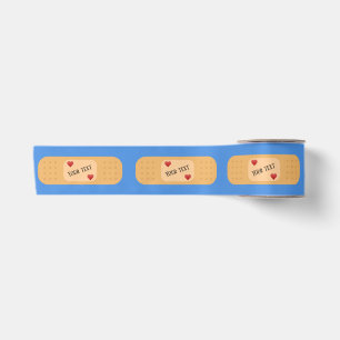 Pflaster mit personalisiertem Text  Satinband