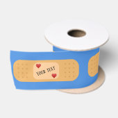 Pflaster mit personalisiertem Text Satinband (Spule)