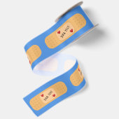 Pflaster mit personalisiertem Text Satinband (Rückseite)