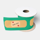 Pflaster mit personalisiertem Text Satinband (Spule)