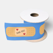 Pflaster personalisierbarer Text Satinband (Spule)