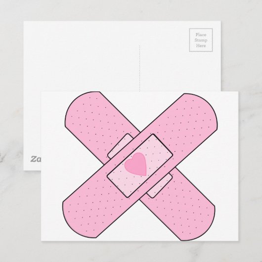 Pflaster Postkarte (Vorne/Hinten)