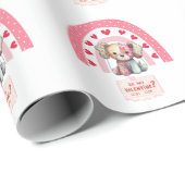 Pflaster-Puppe, Niedlicher Herzrasen, Valentinstag Geschenkpapier (Rolleneckpunkt)