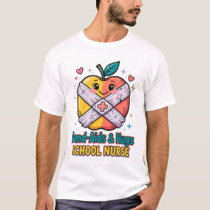 Pflaster und Umarmungen Schulkrankenschwester T-Sh T-Shirt