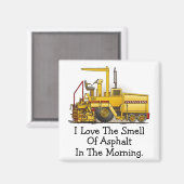 Pflastermaschine Square Magnet I Liebe Asphalt (Vorderseite/Rückseite)