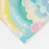 Pflastermuster mit Herz und Regenbogen Fleecedecke (Ecke)