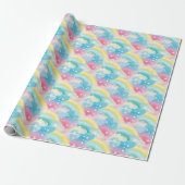 Pflastermuster mit Herz und Regenbogen Geschenkpapier (Ungerollt)