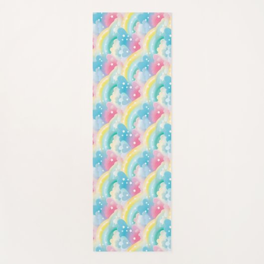 Pflastermuster mit Herz und Regenbogen Yogamatte (Vorderseite)