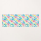 Pflastermuster mit Herz und Regenbogen Yogamatte (Vorderseite (Horizontal))