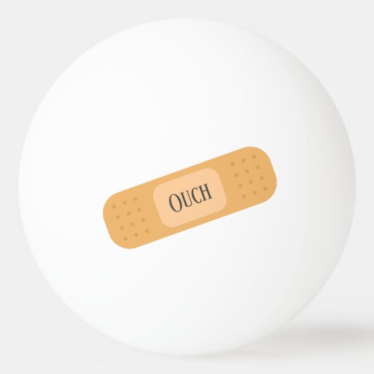 Pflasterpflaster auf lustigen Tabletennis Tischtennisball (Vorderseite)