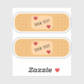 Pflasterpflaster mit personalisierbarem Textaufkle Aufkleber (Blatt)